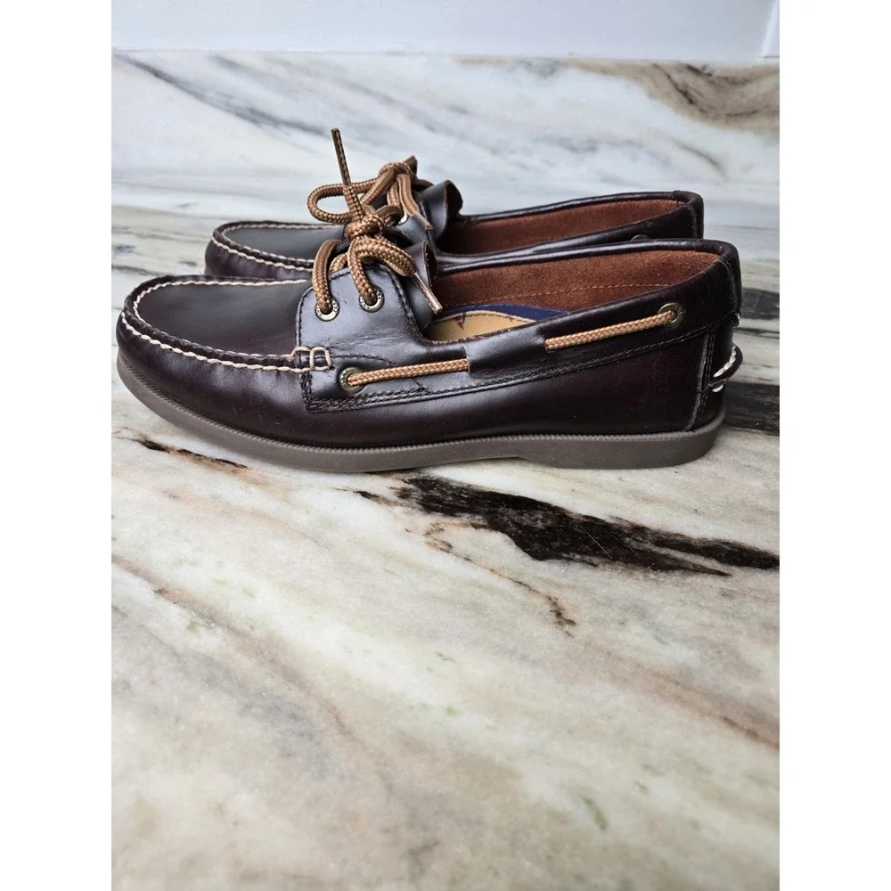 Florsheim Nevis 2 Eye‎ Boat Shoe Leather Nautical Size 7.5